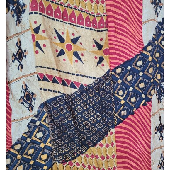 VTG 90s Rayon Americana Print Faux Wrap Midi Skirt – Chico’s Design – Size 2 - Picture 4 of 8